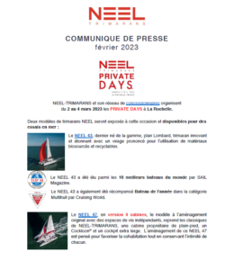Press release NEEL-TRIMARANS 32