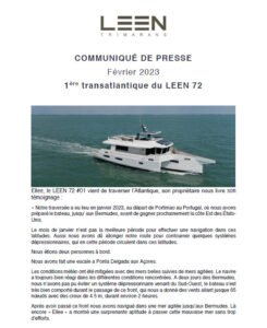 Press release LEEN-TRIMARANS 6