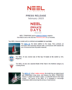 Press release NEEL-TRIMARANS 31